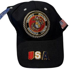 Black USA Marine Corps Cap. NWT